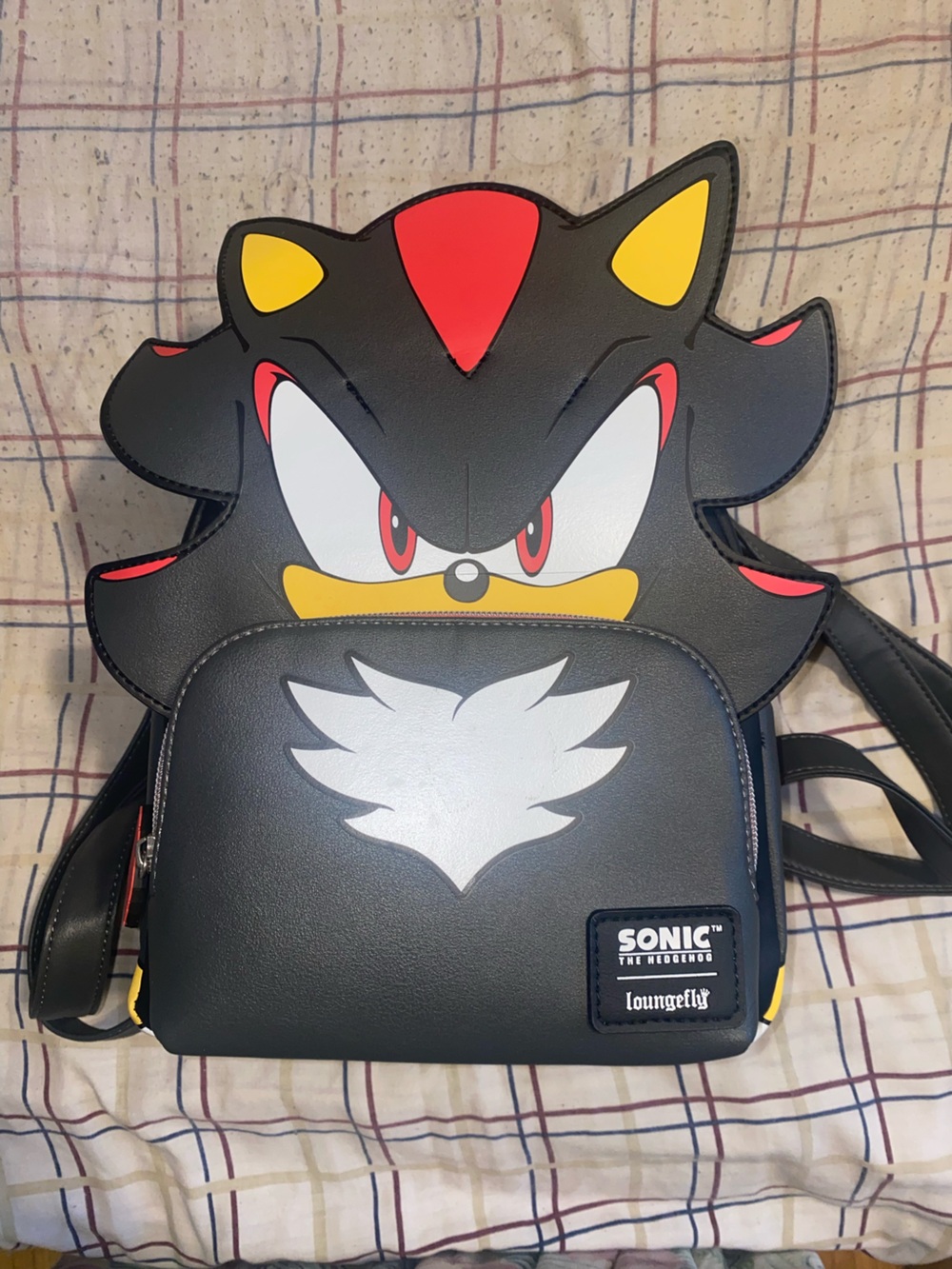 Loungefly Shadow the Hedgehog Black Mini Backpack
